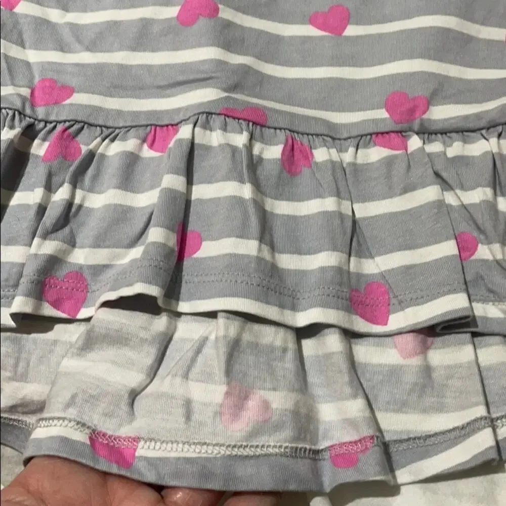 Gymboree 4 heart cotton dress hi low hemline euc